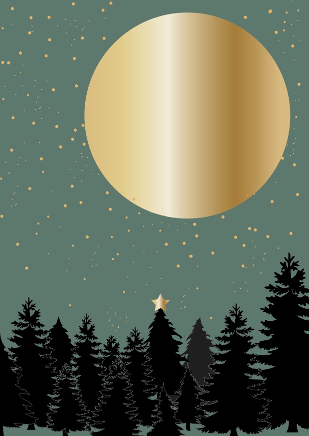 Postkarte - Toni Starck - forrest night Postkarte - Toni Starck - forrest night