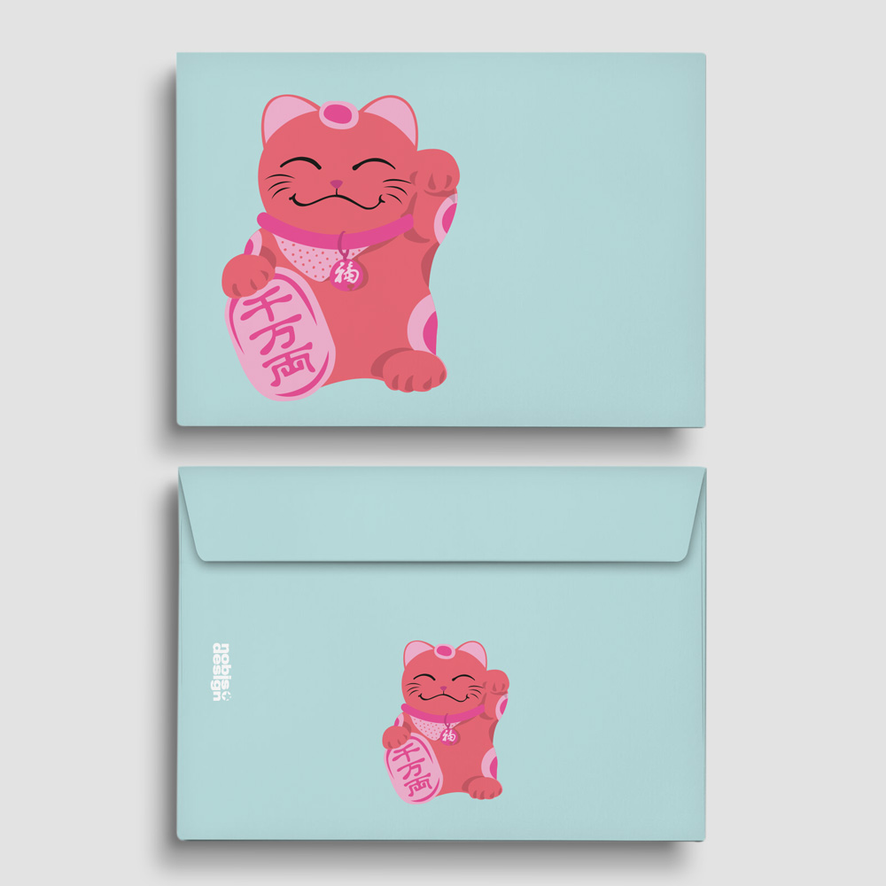 Umschlag - neonstyle - Waving Cat Umschlag - neonstyle - Waving Cat