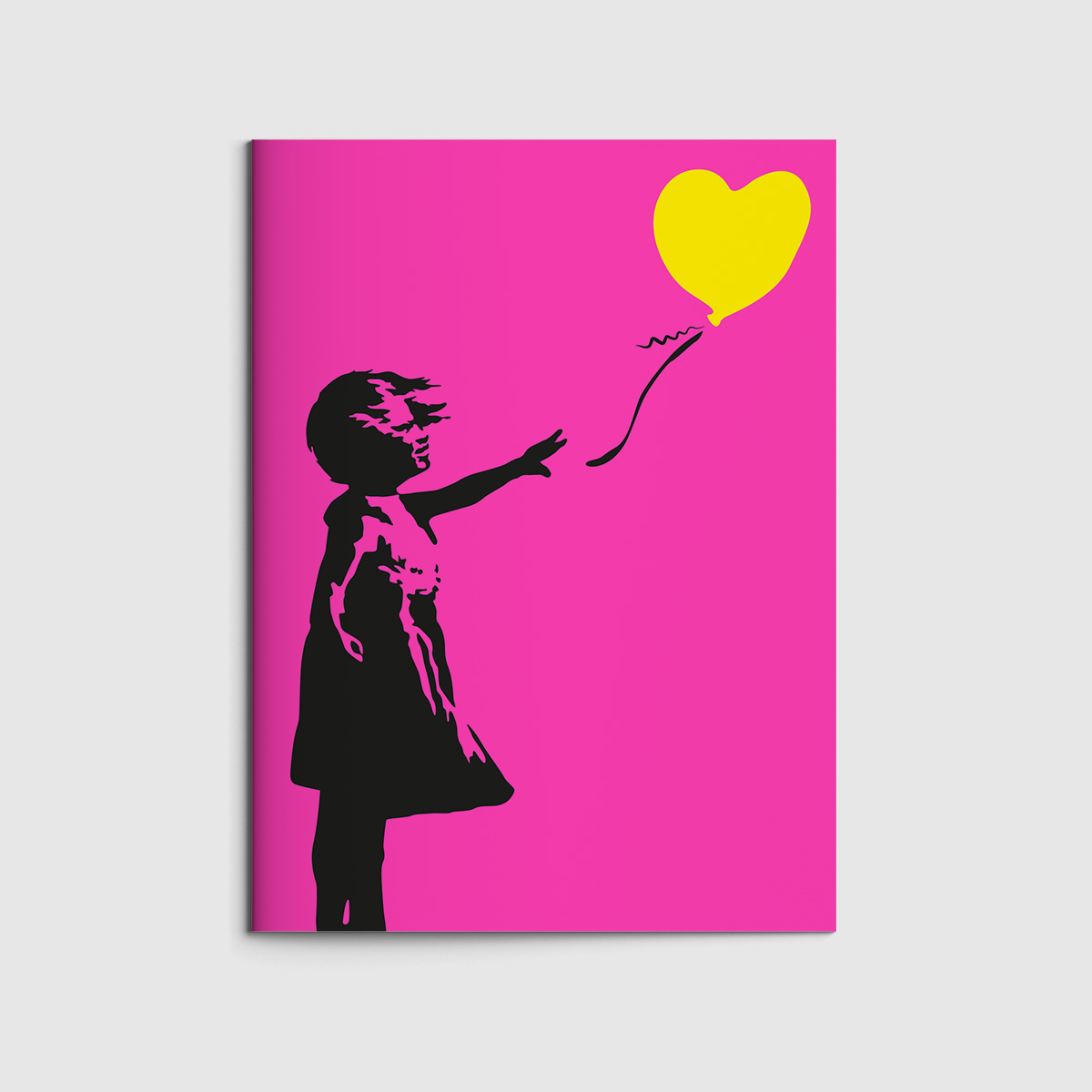 Notizheft A5 - Museum Art - girl with yellow heart