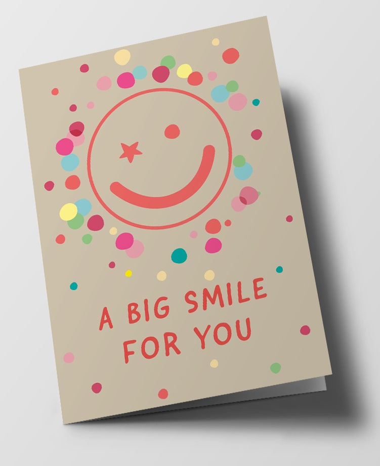 Klappkarte C6 - nola - A big smile for you