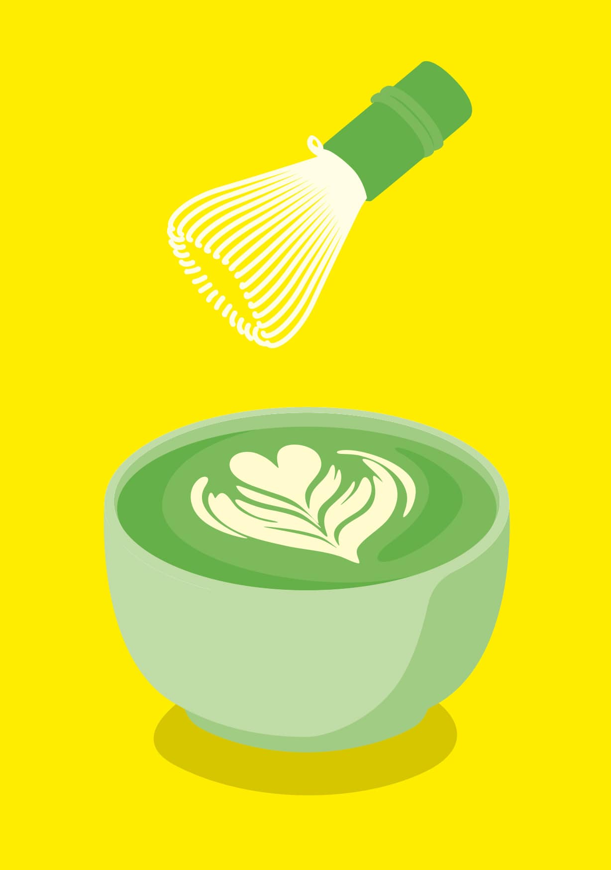 Postkarte - neonstyle - Matcha Latte