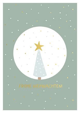 Klappkarte C6 - La Card - Bäumchen mint