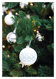 Postkarte - La Card - Christmas tree, white