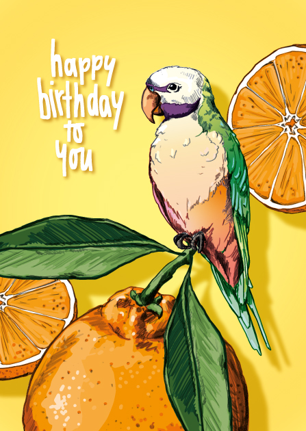 Postkarte - illi - RUBA Happy birthday to you