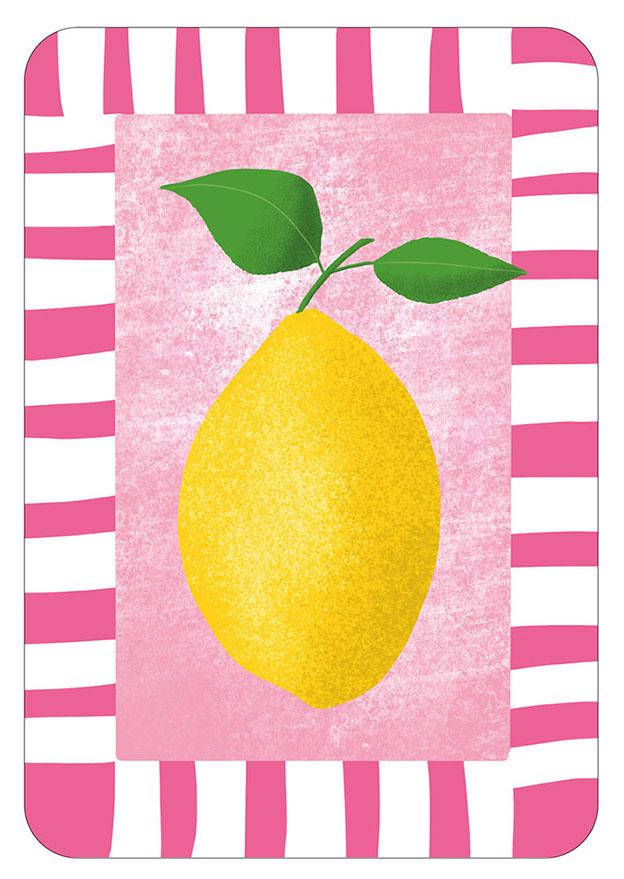 Postcard - Toni Starck - Lollipop - Lemon