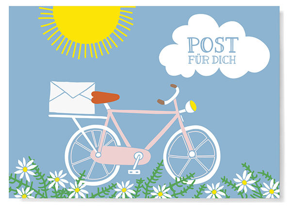 Postcard - familytree - Post für dich bike