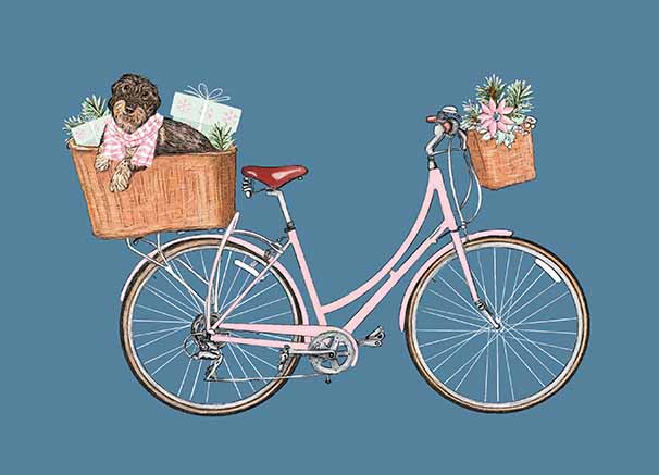 Postkarte - m-illu - Fahrrad