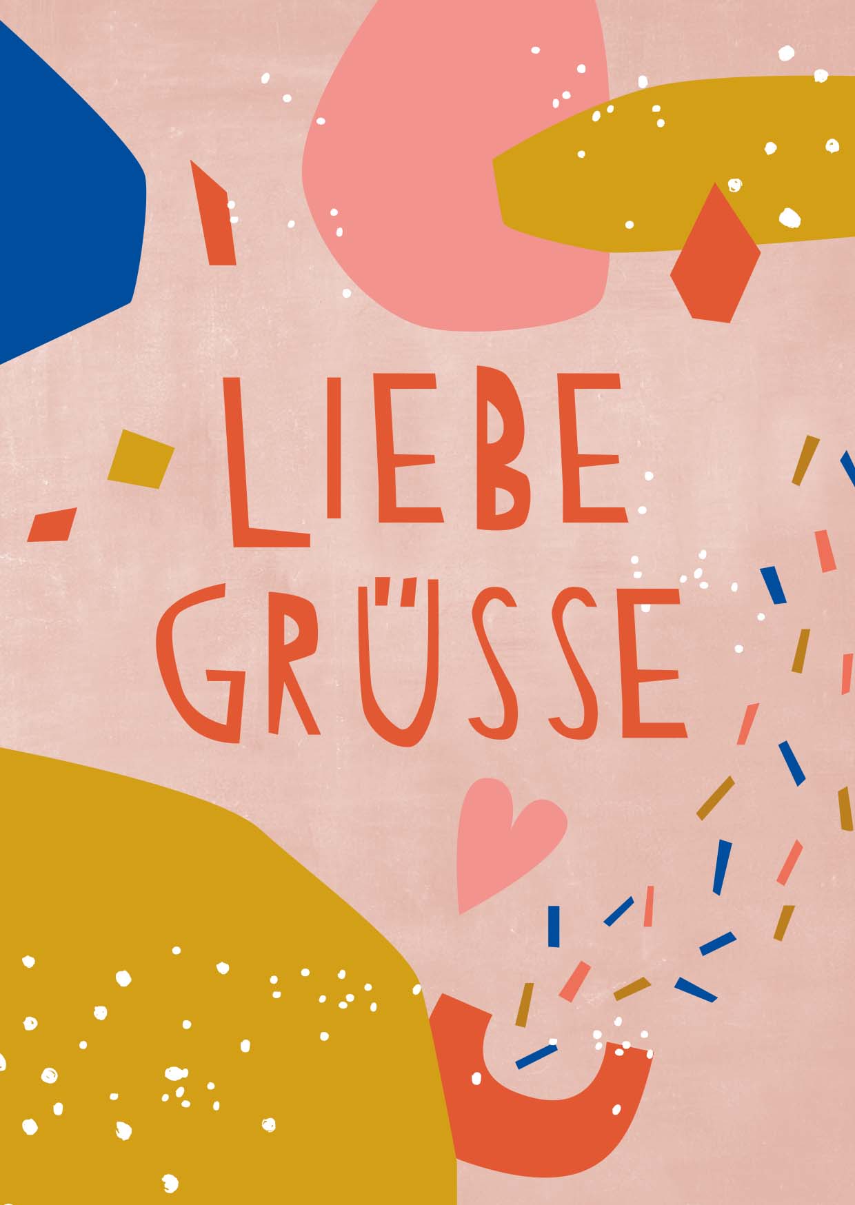 Postkarte - Designfräulein - Liebe Grüße