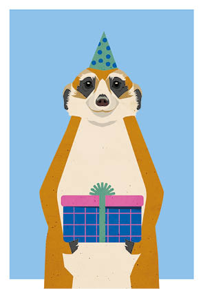 Postkarte - Daria Ivanova - Erdmännchen Postkarte - Daria Ivanova - Erdmännchen