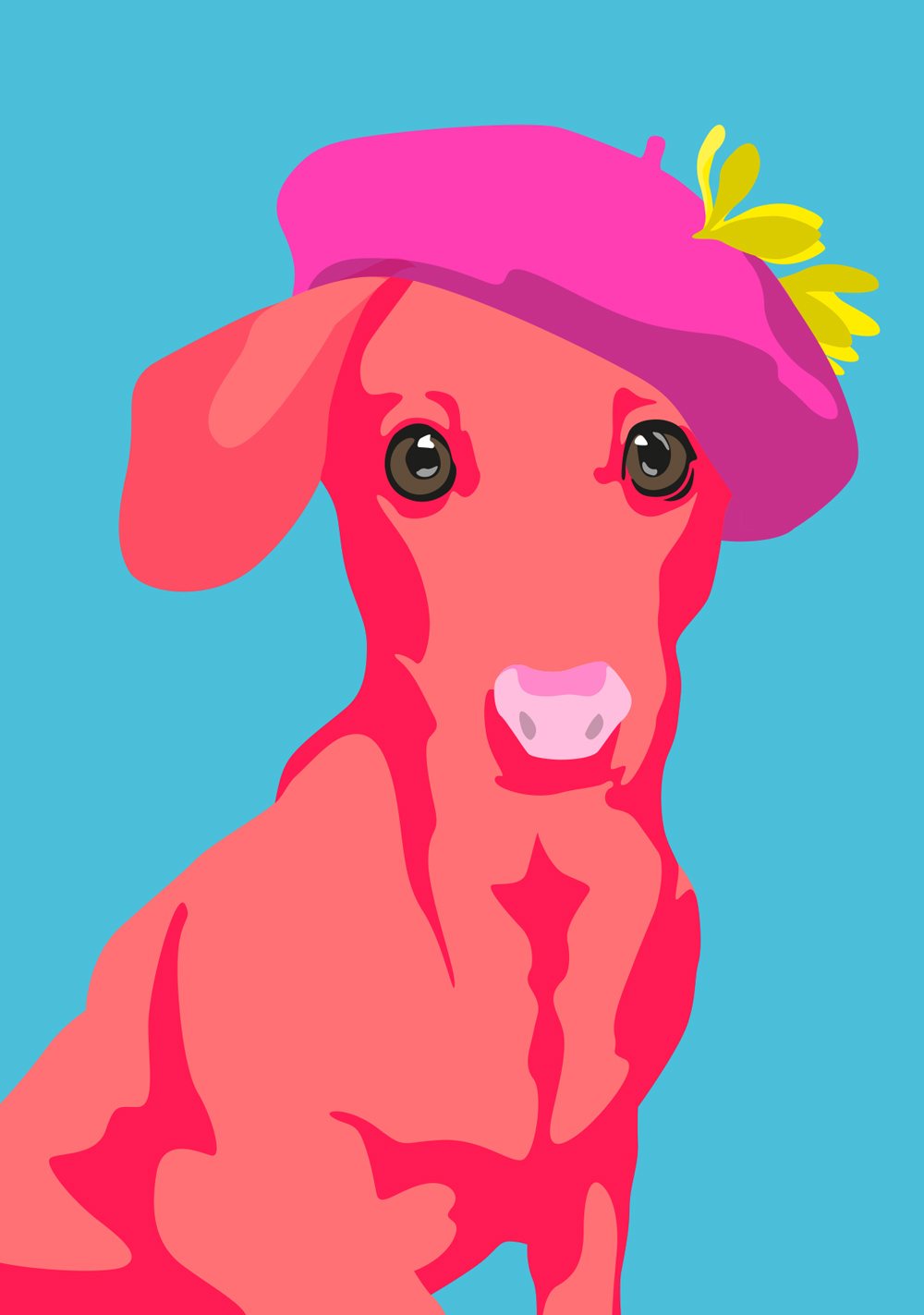 Postcard - luminous - Monsieur Dachshund