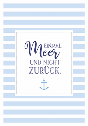Postkarte - La Card - Einmal Meer