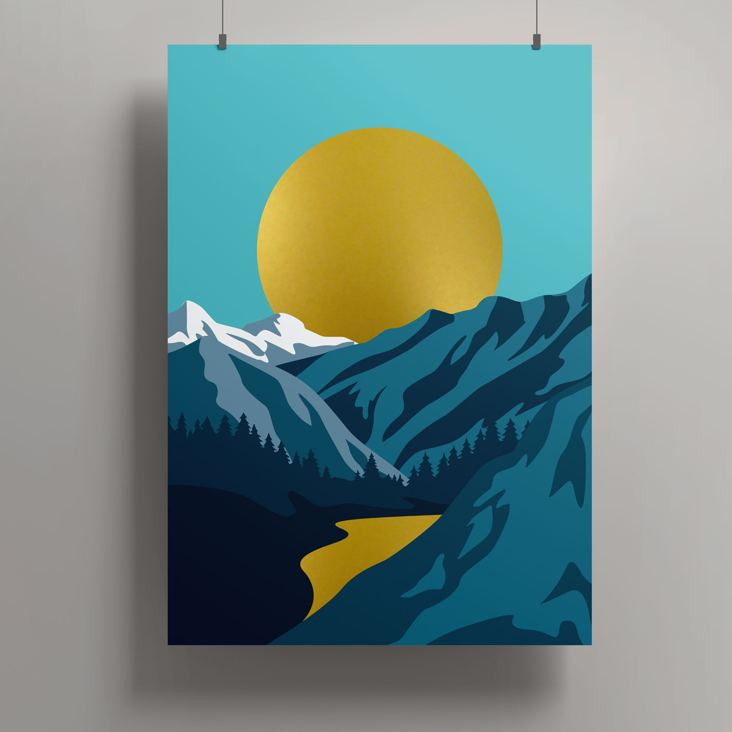 Artprint A3 - Mountains Artprint A3 - Mountains