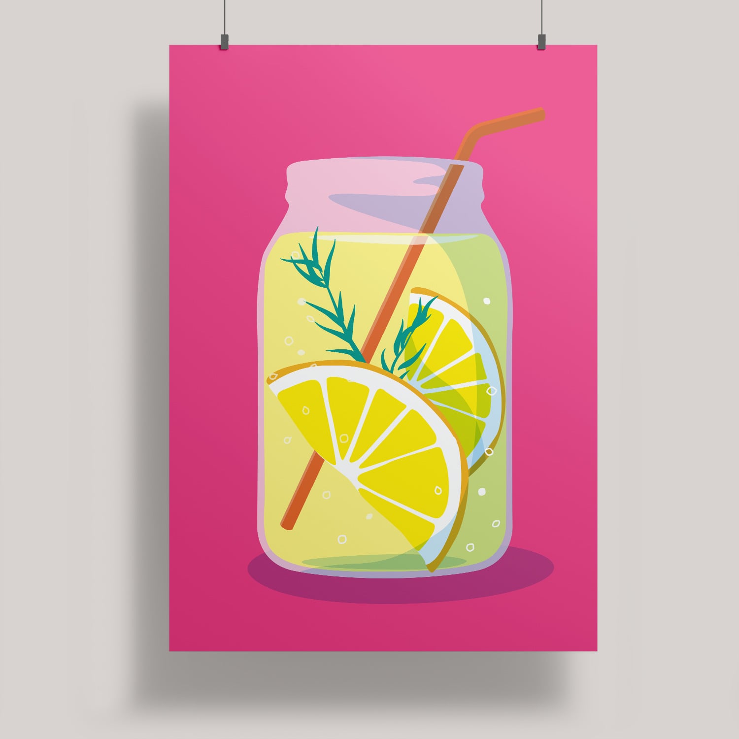 ArtPrint A4 - Modern Art - Zitronenlimonade ArtPrint A4 - Modern Art - Zitronenlimonade