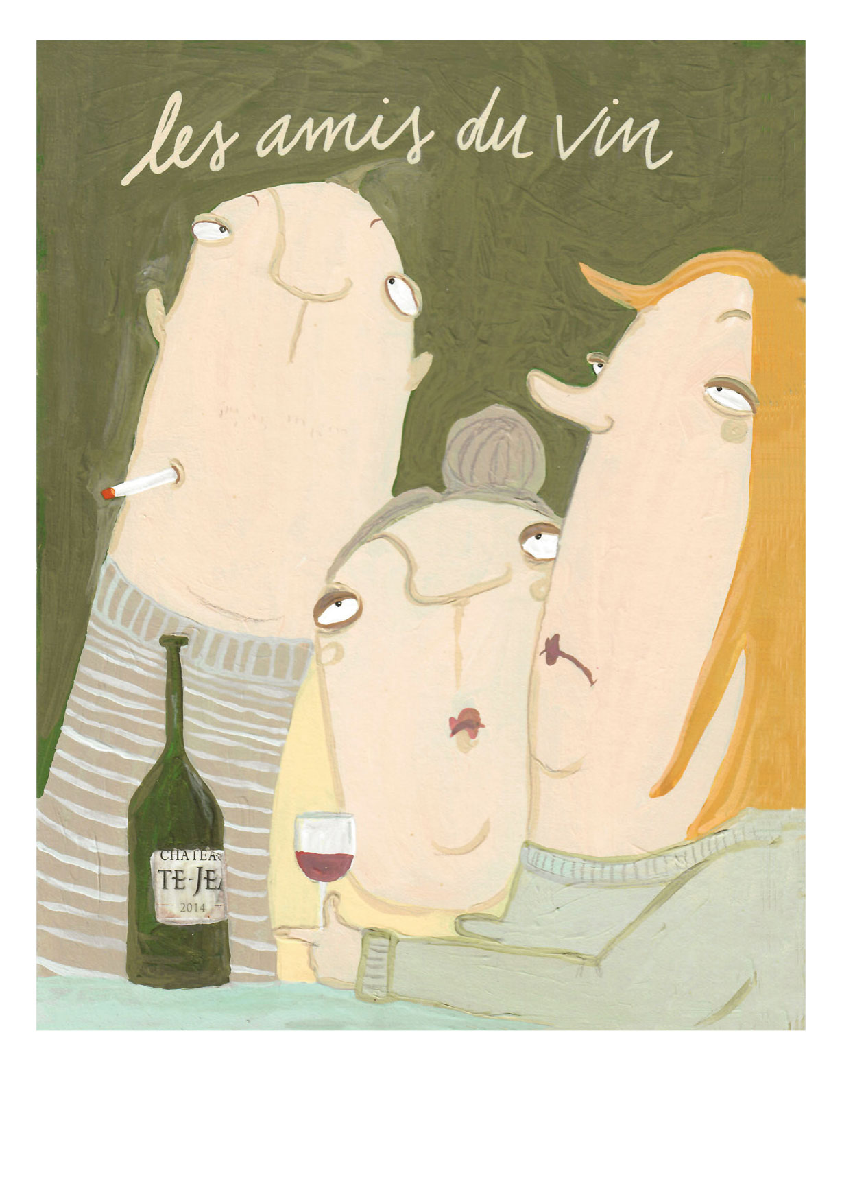 Postkarte - kittiekatstudio - les amis Postkarte - kittiekatstudio - les amis