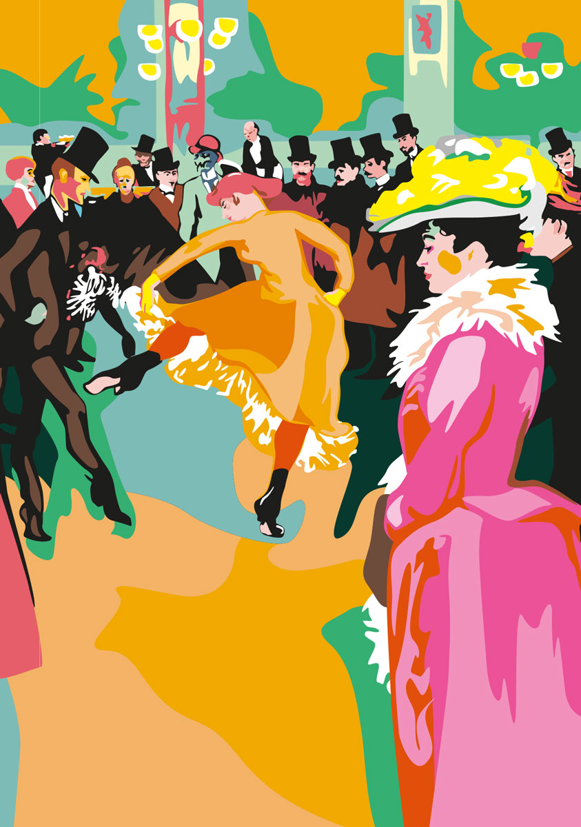 Postcard - Museum Art - Moulin Rouge, Toulouse-Lautrec