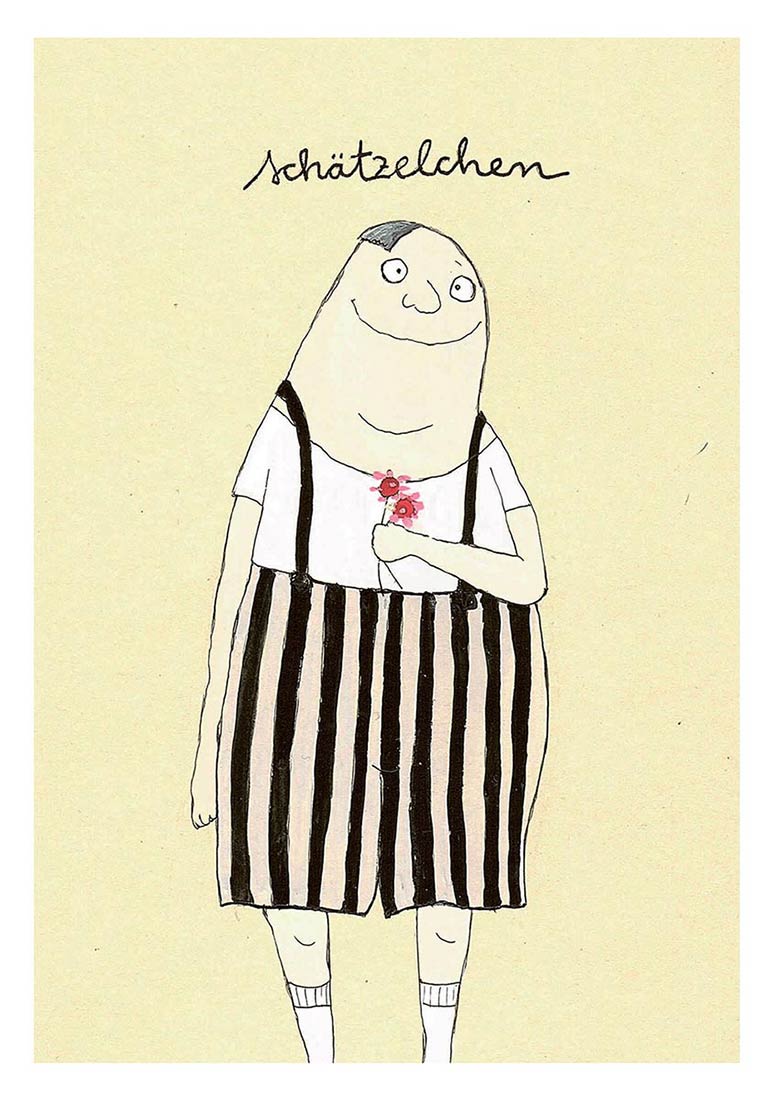 Postkarte - kittiekatstudio - schätzelchen