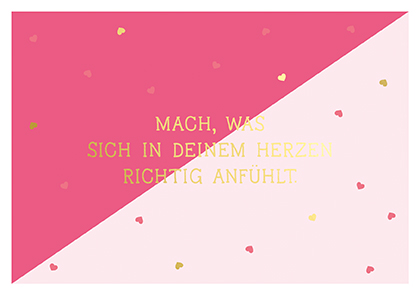Postkarte - La Card - Im Herzen richtig anfühlt