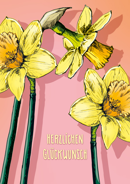 Postcard - illi - LUSIE Herzlichen Glückwunsch