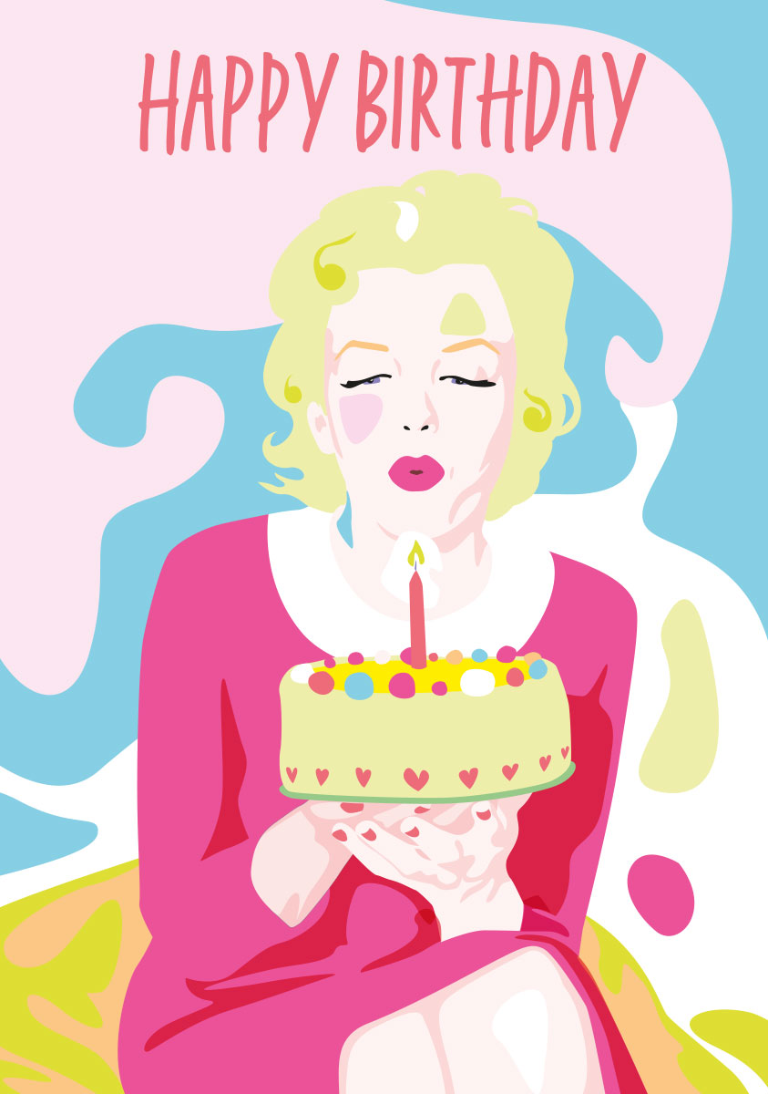 Postcard - Limoncella - Happy Marylin