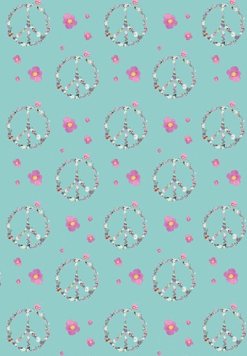 Geschenkpapier - m-illu - Peace Blumen Geschenkpapier - m-illu - Peace Blumen