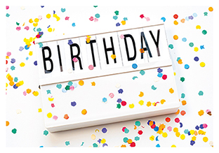 Postkarte - La Card - Birthday, Confetti