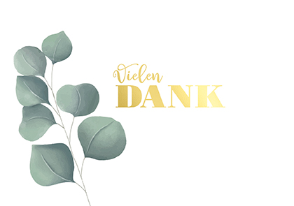 Postkarte - La Card - Dank, Eukalyptus