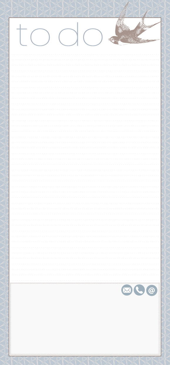 Notepad DIN lang - Toni Starck Pattern - Blue lightness Notepad DIN lang - Toni Starck Pattern - Blue lightness