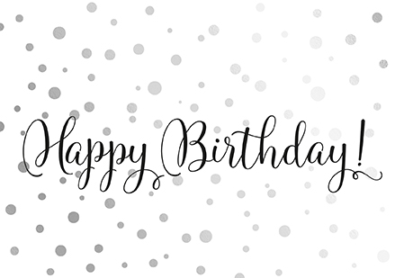 Klappkarte C6 - La Card - Konfetti, silber