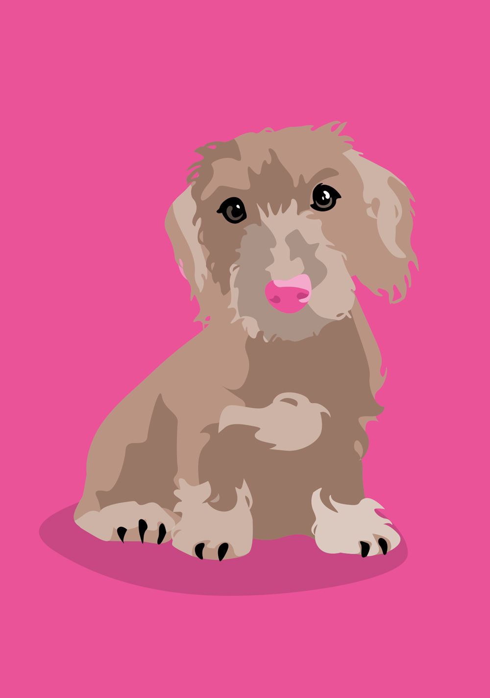 Postcard - luminous - Rosa