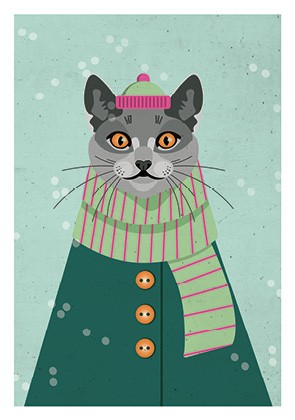 Postcard - Daria Ivanova - Russian Blue Cat