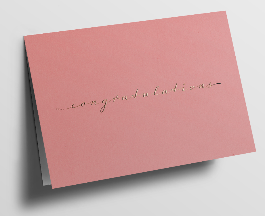 Doublecard C6 - pure - congratulations, Powder pink Doublecard C6 - pure - congratulations, Powder pink
