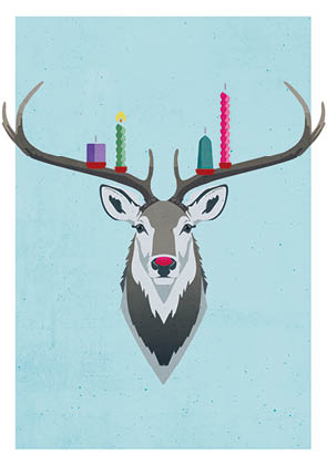 Postkarte - Daria Ivanova - rentier advent