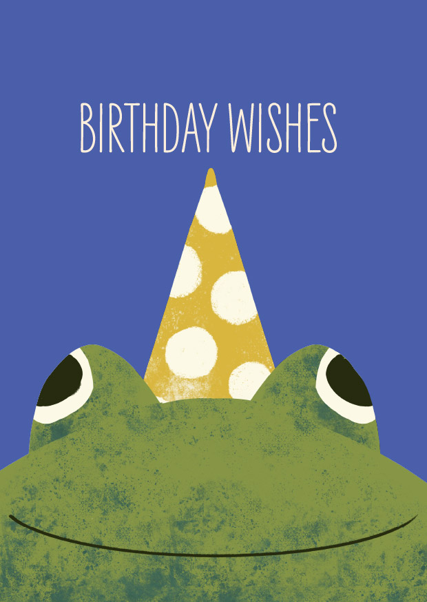 Postkarte - andrea liesert - Birthday Frosch