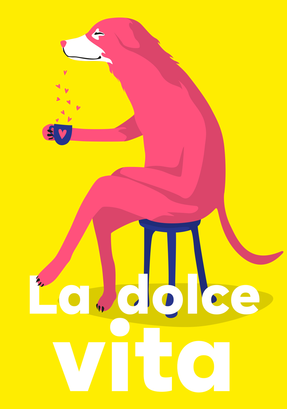Postcard - neonstyle - la dolce vita