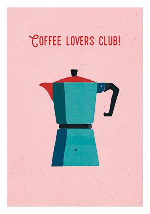 Postcard - Daria Ivanova - coffee lovers club