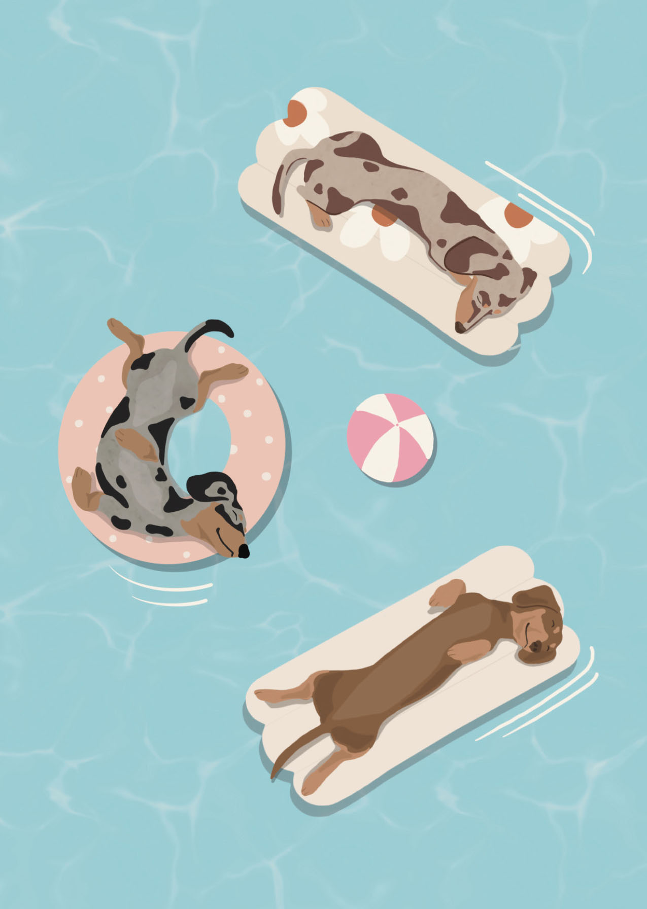 Postcard - Alfie's Greetings - Swimming Pool