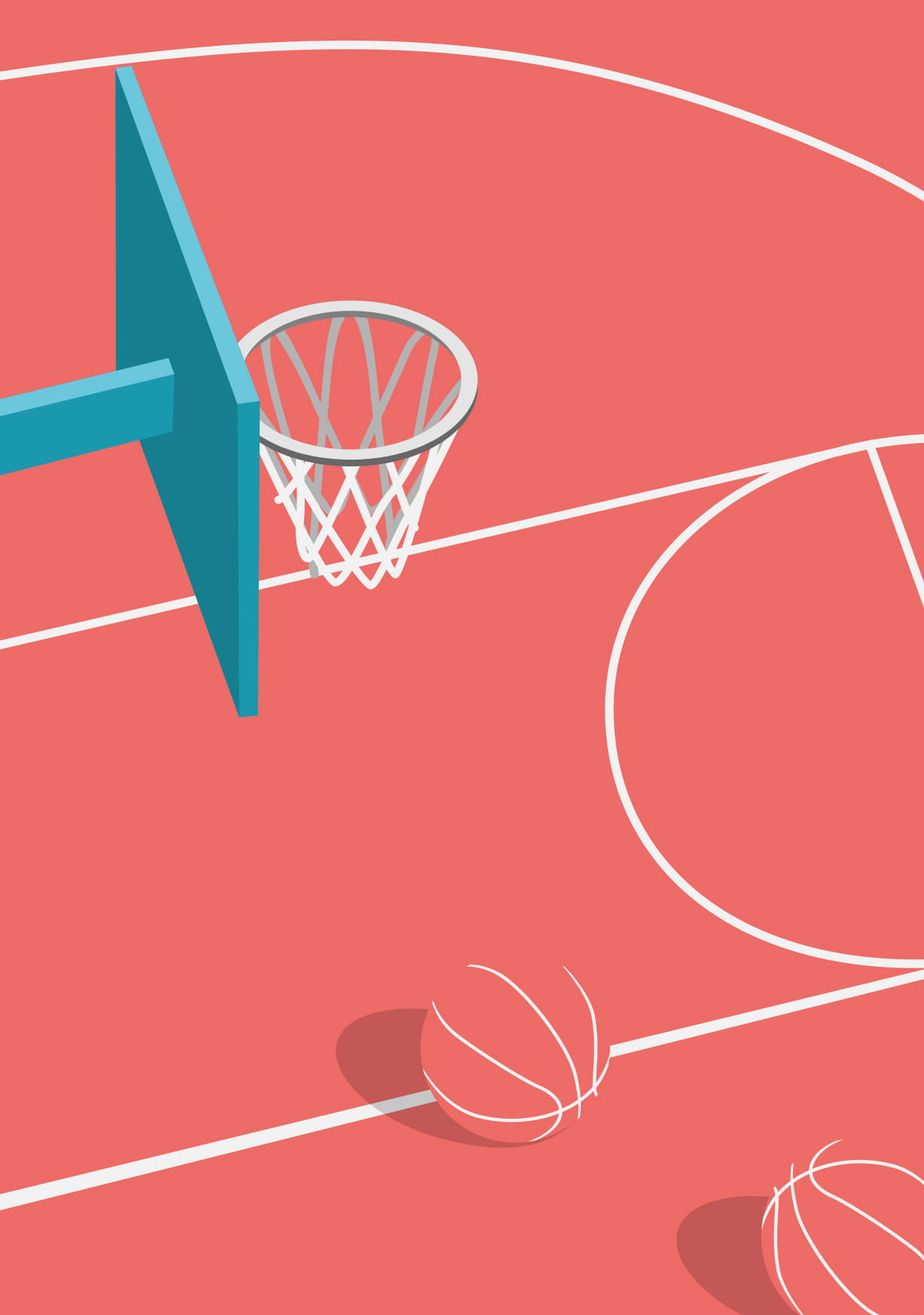 Postkarte - sports - Basketball