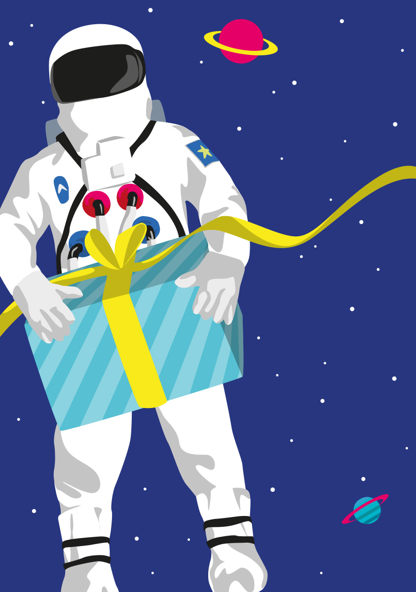 Postkarte - crissXcross - Astronaut