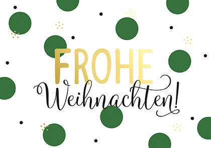 Postkarte - La Card - Weihnachtskreise, grün