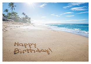 Postkarte - La Card - Beach birthday