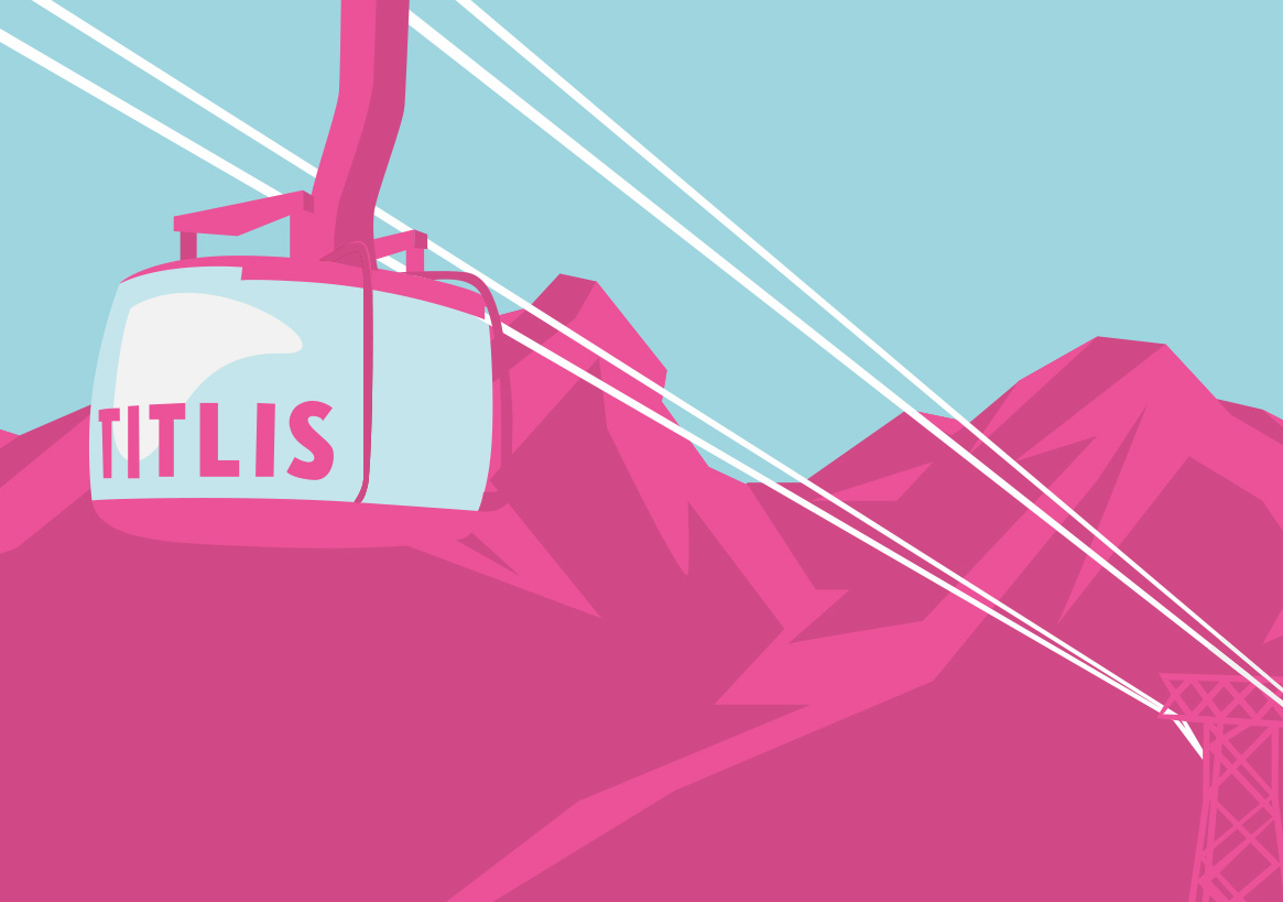 Postcard - Bon Voyage - Titlis Switzerland Postcard - Bon Voyage - Titlis Switzerland