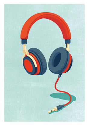Postcard - Daria Ivanova - headphones