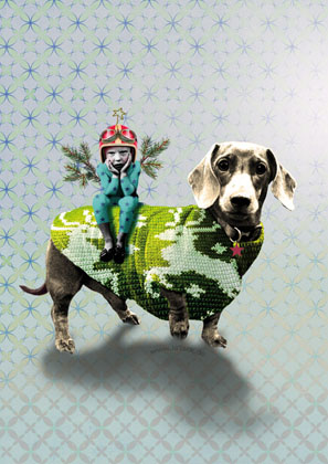 Postcard - La Tack - xmasDackel
