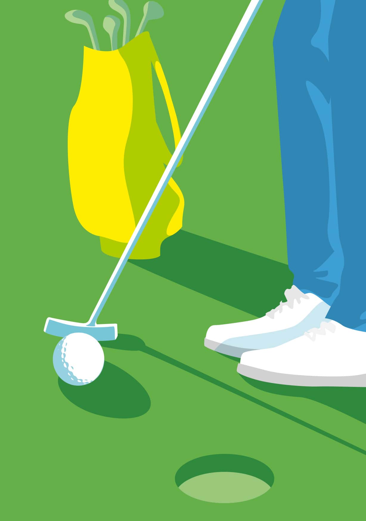 Postkarte - sports - Golf