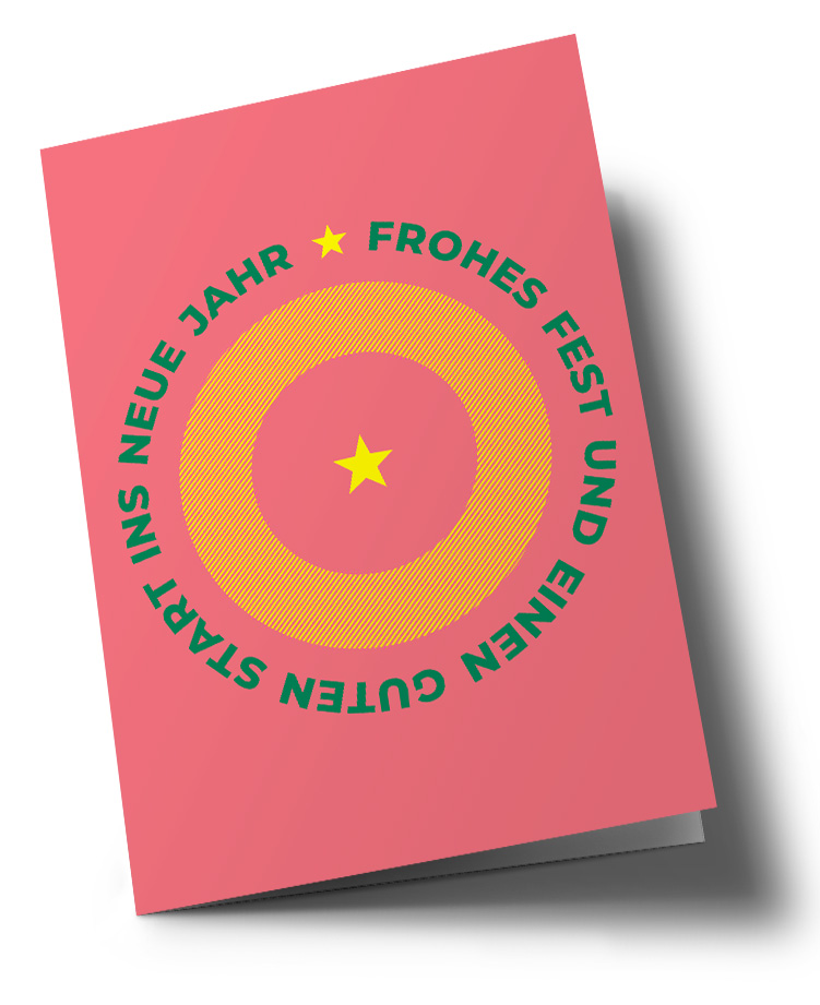 Doublecard C6 - typestyle - Frohes Fest und einen guten Start ins neue Jahr