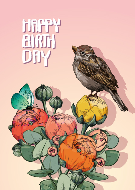Postkarte - illi - TINKA Happy birthday