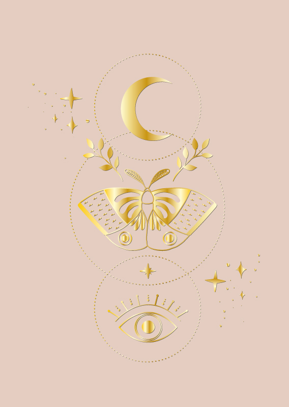 Postkarte - Toni Starck - Magic moth